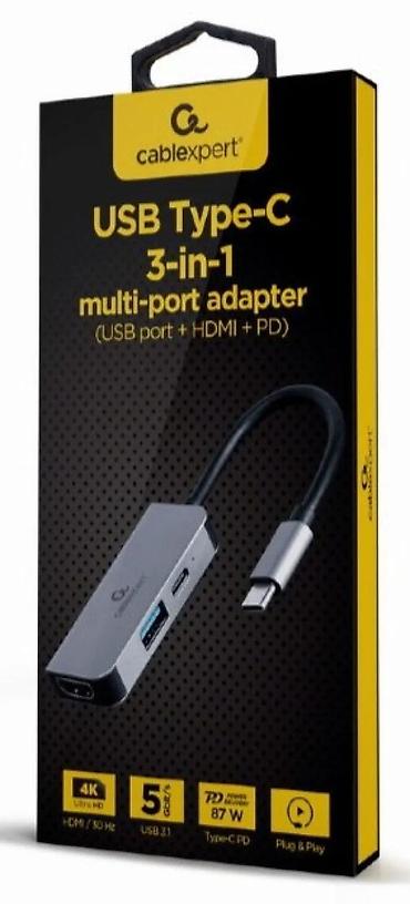 Doking stanice: Cablexpert USB Type‑C 3‑u‑1 multi‑port adapter Ključne funkcije: - — 1