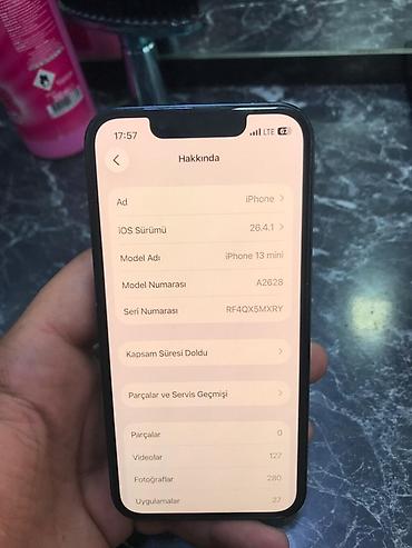 Apple iPhone: IPhone 13 mini, 128 GB, Midnight, Simsiz şarj, Face ID — 8
