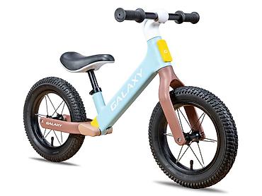 pvc aufblasventil: Balance bike 12" GALAXY COOPER – sv. plava/braon Prva bicikla bez — 1
