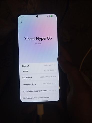 bakcell modem satilir: Redmi Note 14, 128 GB, rəng - Yaşıl, Sensor, Barmaq izi, İki sim kartlı — 2