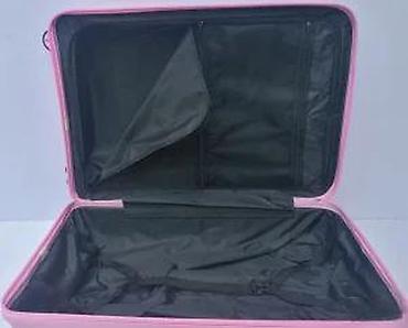 Putni koferi i torbe: Tvrdi kofer na točkiće – ružičasti - Materijal: čvrsta ABS/plastika — 5