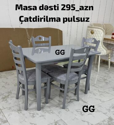 optimal metbex mebelleri: Kvadrat masa, Eyvan üçün, 4 nəfər