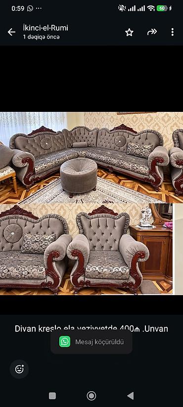 Divan kreslo ela veziyyetde 400₼ .Unvan Qaracuxur &Rumi lalafo.az -da Divan kreslo ela veziyyetde 400₼ .Unvan Qaracuxur &Rumi
