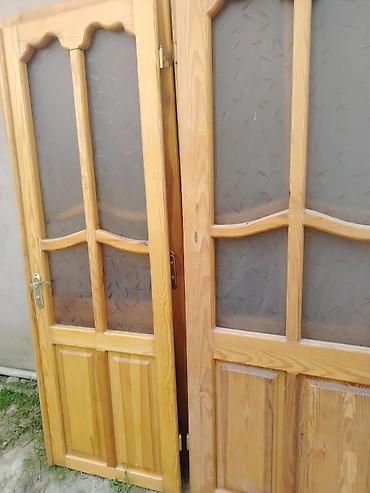 plasdik qaplar: Taxta iç qapılar – şüşəli model - Material: təbii ağac (şam tipli) — 1