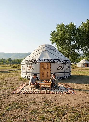 Аренда юрт: Аренда юрты, Каркас Деревянный, 70 баш, Самовар, Стол, Стулья — 2