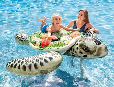 usaqlar ucun hovuz: Şişmə oyuncaq tısbağa INTEX, 191x170 sm, 3 yaşdan Üzgüçülük üçün şişmə