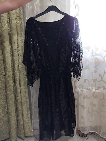 Şəxsi əşyalar: Qara rəngli zərli ziyafət geyimi - Model: qara rəngdə, şifon/tyul — 1
