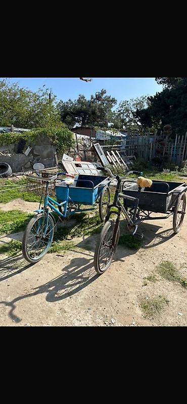 velosiped kaska: Yükdaşıma üçün pedal ilə idarə olunan 3 təkərli velosipedlər və — 1