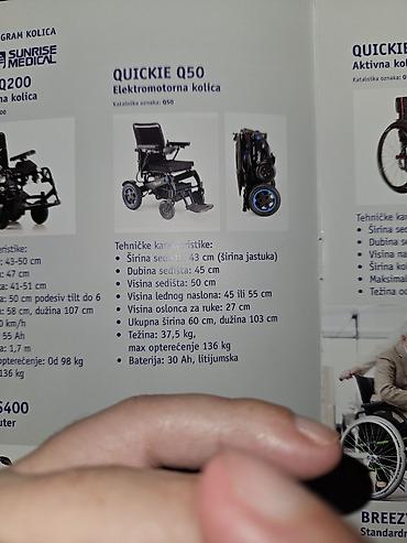 Invalidska kolica: Električna invalidska kolica Q50 R - Kompaktna, sklopiva električna — 8