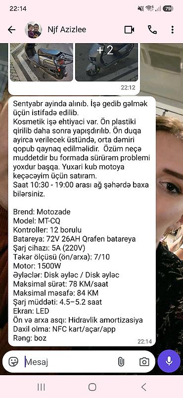 moped 50cc: Elektrik skuter – şəhər içi rahat və qənaətcil həlli - Brend/model — 6