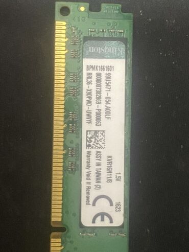 оперативная память transcend: Оперативная память, Б/у, Kingston, 8 ГБ, DDR3, 1600 МГц, Для ПК