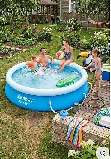 прыгать: Надувной каркасный бассейн Intex Easy Set 3.66 м × 76 см - Диаметр — 3