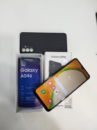 Samsung: Samsung Galaxy A04s, 64 GB, rəng - Qara, Barmaq izi, Face ID