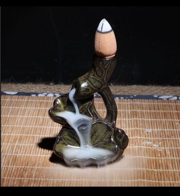ручная работа из дерева: Водяная Лилия Керамика Ладан держатель горелки конус из сандалового