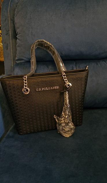 qara rəng: U.S. Polo Assn. qadın çantası - Rəng: qara - Model: tote/omuz çantası — 1