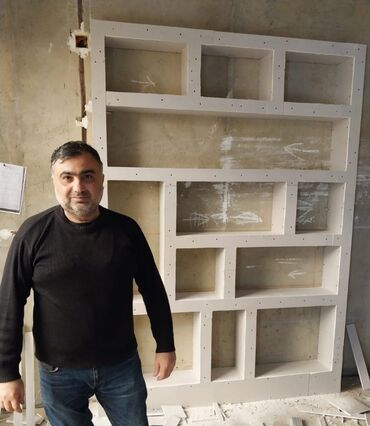 Tavan işləri: Alçıpan fiqur işleri görürük düz tavanıTvstent,Fiqurlu tavan,Ara — 11