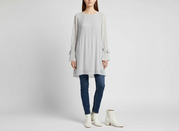 białe bluzki koszulowe z długim rękawem: Women`s dress, size S