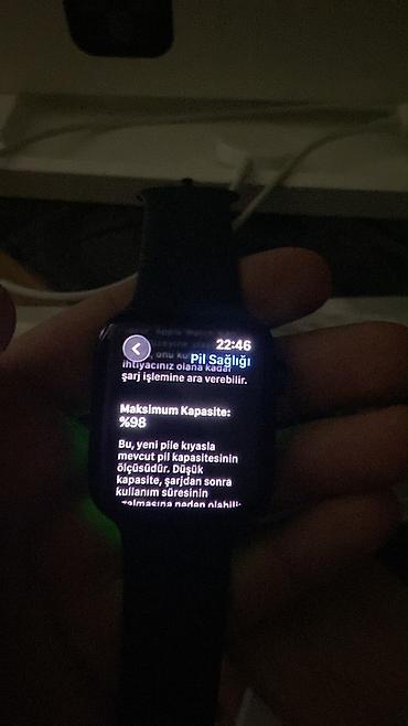 adapt: Apple Watch Se 2 46 mm Pil 98 dir cizigi yoxdur az işlenilib orginal — 2