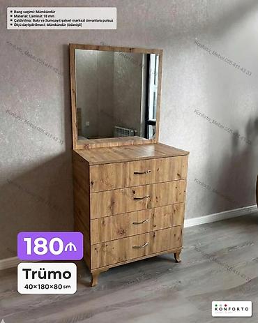 Trümo – 40×180×80 sm - Material: 18 mm laminat - Rəng seçimi lalafo.az -da Trümo – 40×180×80 sm - Material: 18 mm laminat - Rəng seçimi