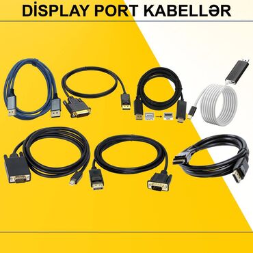 Modemlər və şəbəkə avadanlıqları: Display Port Kabellər ⭐Type-C (USB-C) to Display Port 1.4vers 1,8m 8K