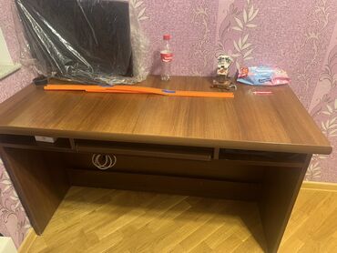 Компьютерный стол, Нераскладной, Дерево, Прямоугольный стол