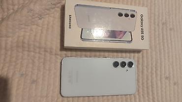 Уюлдук телефондор жана аксессуарлар: Samsung Galaxy A55 5G, белый цвет. В комплекте фирменная коробка — 1