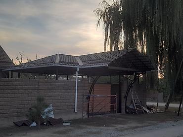 Навесы: Навес, Двускатный, Металл, Черепица, Установка — 7