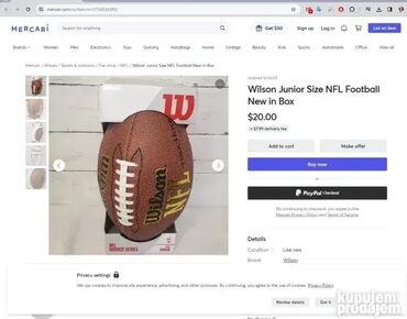 Ostali proizvodi za sport i razonodu: Wilson Junior Size NFL Football; NFL Bronze Series; NOVO — 8