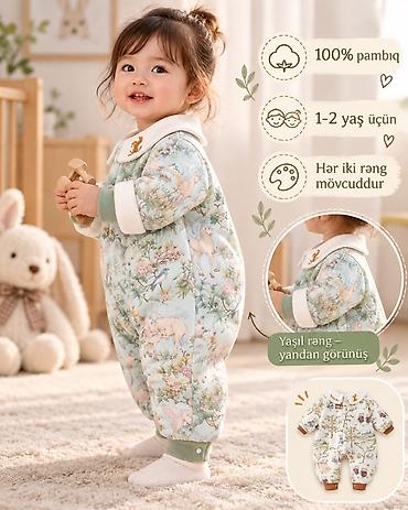 uzun bot: Uşaq kombinezonu – 100% pambıq - Material: tamamilə 100% pambıq — 2