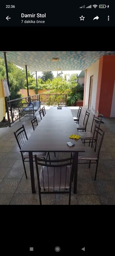 Masa və oturacaq dəstləri: Stol stul desti anbardan satiş var Modellər coxdur Rəng secimi etmək — 17