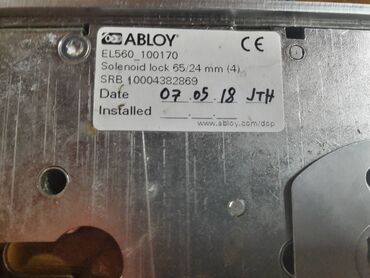 Ostali proizvodi za kuću: Elektricna brava Abloy EL560 
Poznate firme Abloy