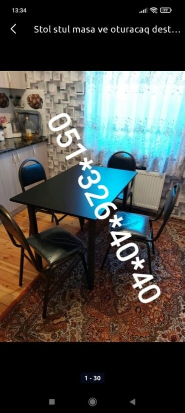 Sifarişlə masa və oturacaq dəstləri: Dördbucaq masa, Mətbəx üçün, Qonaq otağı üçün, Dəhliz üçün, 4 nəfər, Açılan, Azərbaycan, Zəmanətli -da lalafo.az — 28 Sifarişlə masa və oturacaq dəstləri: Dördbucaq masa, Mətbəx üçün, Qonaq otağı üçün, Dəhliz üçün, 4 nəfər, Açılan, Azərbaycan, Zəmanətli — 28