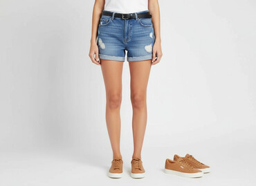 lidl kurtka jeansowa damska: Topshop Moto, Shorts for women, size L