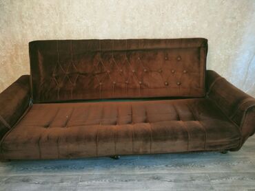 мебель спалный: Диван-кровать, цвет - Коричневый, Б/у