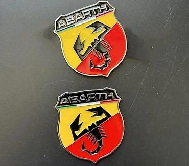 Auto delovi, gume i tjuning: Fiat Abarth znakovi oznake. Abarth samolepljivi metalni znakovi za — 3