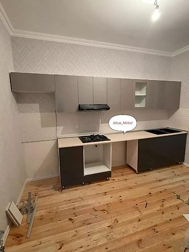 kuxna mebli: Sifarişlə mətbəx dəsti, Özü çəkən petlələr, Parlaq laminat, Kredit yoxdur, Pulsuz çatdırılma, Rayonlara çatdırılma — 3