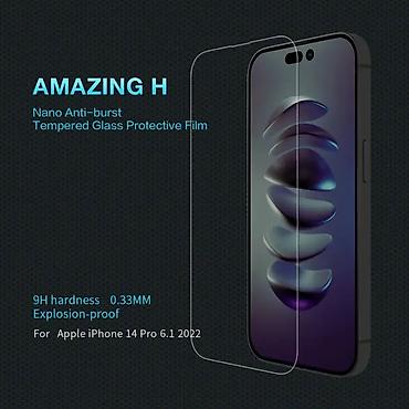duplikator za dzem: Folija za zastitu ekrana GLASS Nillkin H za iPhone 14 Pro (6.1) — 5