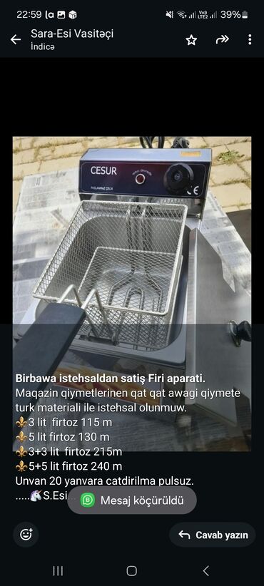 peraski: *Birbawa istehsaldan satiş Firi aparati.* Maqazin qiymetlerinen qat