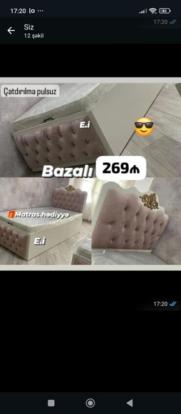 tek divan: Yeni, Təknəfərlik çarpayı, Bazalı