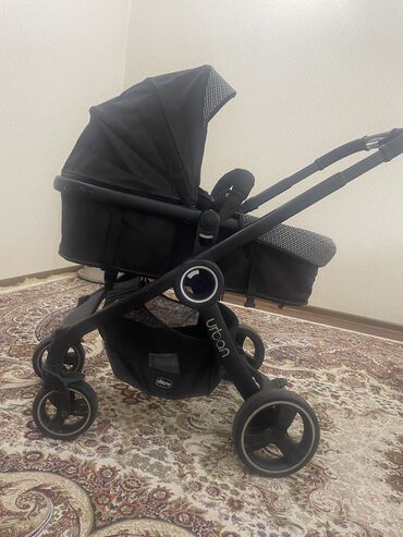 Коляски: Коляска, цвет - Черный, Б/у — 2