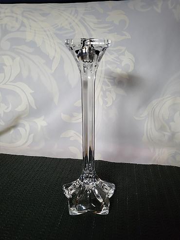 Sveće i svećnjaci: Nov nemacki kristal svecnjak cvet iz 80ih.god. Svecnja nemacki,pun — 8