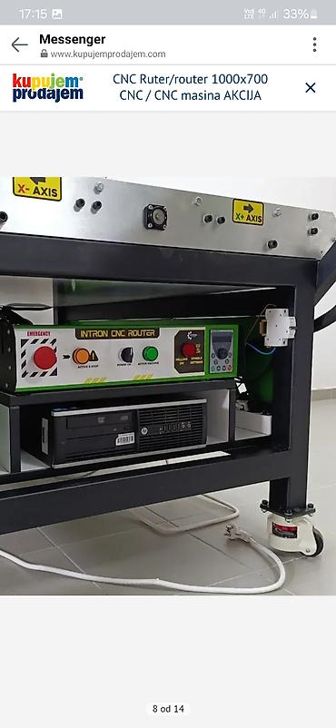 Glodala: CNC ruter/router 1000 x 700 – CNC mašina - Radna površina: 1000 x 700 — 5