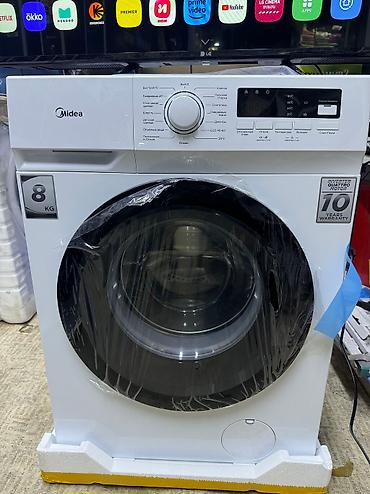 Стиральные машины автомат: Стиральная Машина Midea 🏮 Модель: MFNO3W80B/W-KZ 💧 Объем: 8 кг 📏 — 5