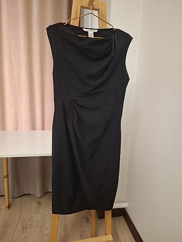 мини платье: Платье Diane von Furstenberg (DVF) без рукавов, черное, длина миди — 3