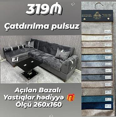 molbert nədir: Künc divan dəsti – ölçü 260x160 - Açılan, bazalı model: yuxu — 1