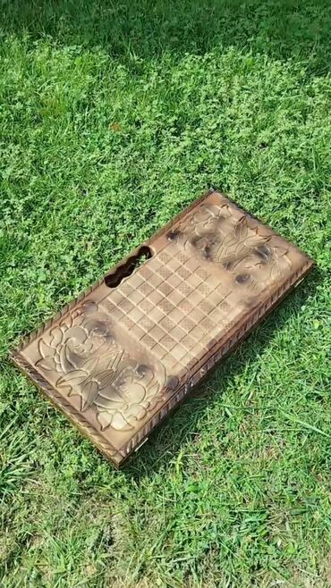 Nərdlər: Əl işi “diplomat” nərd taxtası - Tamamilə əl işi olan qatlanan nərd — 4