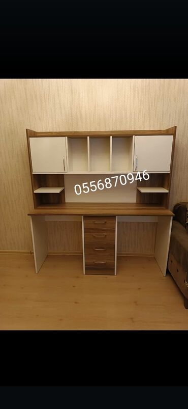 школьные парты и стулья: Oğlan və qız üçün, Yeni, Siyirməsiz, Yazı masası, Stulsuz