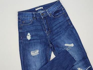 czarne jeansy pull: PULL&BEAR, Jeansy damskie, rozmiar S — 1