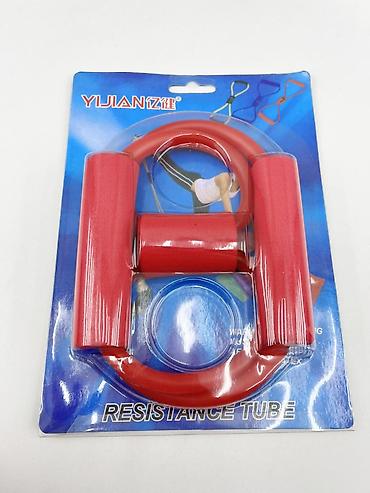 Спорт и отдых: №: 5940 Məhsulun adı: Espander Resistance Tube, qırmızı, rezin/plastik — 1