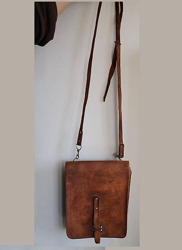 Антиквариат: Офицерский/полевой кожаный планшет 1940х гг. Состояние на фото, следы — 3